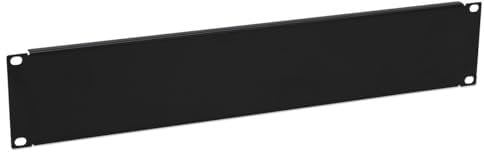 WAYTEX 37348 Panneau plein 19 pouces 2U pour Coffrets Armoire Baie de brassage 19’’ en tôle Noir