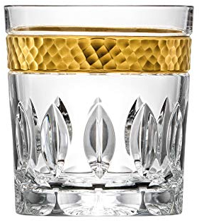 ARNSTADT KRISTALL Whiskyglas Bloom Gold (9 cm) Kristallglas mundgeblasen · handgeschliffen · Handmade in Germany · inkl. 24 Karat Goldrand