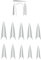 600 Pieces Extra Long XXL Stiletto Straight Pointed False Nail Tips Nail Extensions CLEAR Half Cover Acrylic False Nails Tips- Professional Salon & Home Use