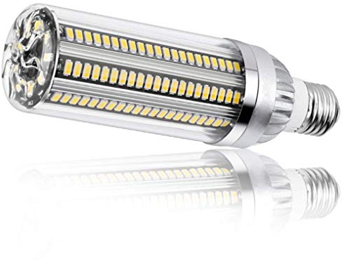 LANMOU Superhelle Mais Licht 54W LED Glühbirne E27 Edison LED Lampe mit E40 Adapter für Gewerblichen Bereich Supermärkte Tankstellen Garage Lager Werkstatt Fabrik Hof Beleuchtung, Warm White Light
