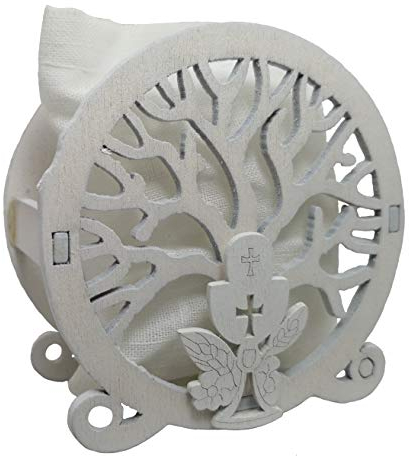 8 pièces arbre de vie bois avec sachet porte-dragées communion bonbonnière