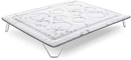 ECCOX - Topper viskoelastische Matratze Luxury Graphen, 80 x 180 cm, viskoelastischer Matratzenbezug mit Graphen, Kern aus Viscogel und Schaumstoff, leise, atmungsaktiv, anatomisch und antibakteriell