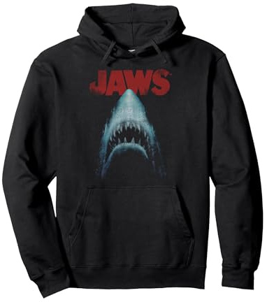 Jaws Classic Movie Poster Close-Up Pullover Hoodie
