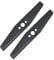 SPARES2GO Metal Blade Compatible with Flymo Hover Vac Turbo Lite 250 Lawnmower (25cm, Pack of 2)