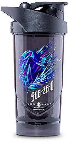 Shieldmixer Hero Pro Classic Shaker Sub Zero - BPA-frei - Gym Zubehör - Eiweiss Shaker - Fitness Trinkflasche - Schwarz - 700ml