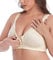 DotVol Women's Full Figure Front Closure Wirefree Jacquard Back Support Posture Bra(Nude,38F)