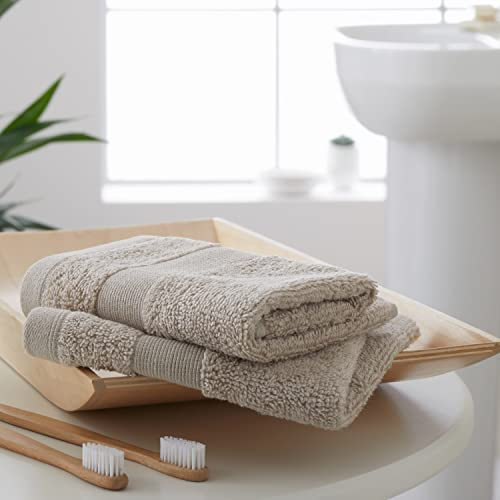 Catherine Lansfield Handtuch, Baumwolle, Natur, Face Cloth Pair
