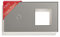 BSEED Marco de Vidrio para Interruptor de Luz y Enchufe de Pared - Panel de Vidrio 1 Gang Gris 157 mm