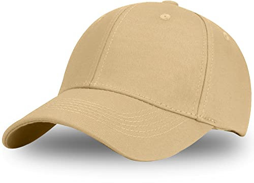 Baseball Cap Herren Damen Kappe, Verstellbare Baumwolle Outdoor Running Freizeit Basecap Baseballkappe Athletic Mütze einstellbar für Draussen Sport oder auf Reisen Khaki