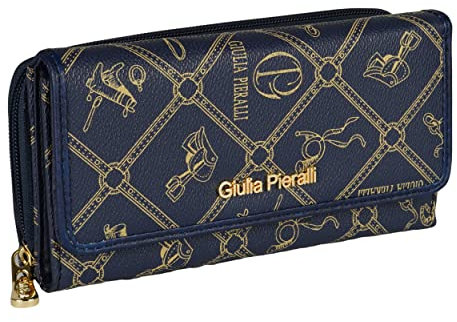 Giulia Pieralli Geldbörse Damen Damenbörse Portmonee Börse Portemonnaie inkl. Geschenk Verpackung NEU #T095 (Blau)