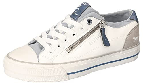 MUSTANG Damen Schnürschuh mit langlebiger Gummisohle und Reißverschluss 1272-310, Größe:37 EU, Farbe:Blau