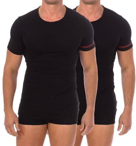 BIKKEMBERGS 2er-Pack modische T-Shirts aus Bio-Baumwolle BKK1UTS05BI für Herren