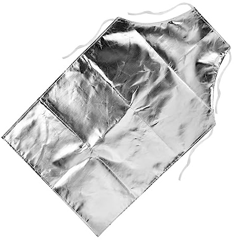 HEITIGN Hitzeschutz-Körperschürze Anti-Hohe Hitze 1000°C Aluminierter Körperschutz Hitzebeständige Schürze Schutz Aluminiumbleche Zum Grillschweißen