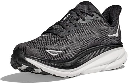HOKA One One 1127896-BWHT Clifton 9 Black/White Women's Scarpe Taglia US 7