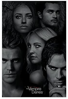 RIPEX The Vampire Diaries, Vintage-Kunst-Poster, Leinwand, Poster, Wandkunst, Dekoration, Bild, Gemälde für Wohnzimmer, Schlafzimmer, Dekoration, Rahmen-Stil, 30 x 45 cm