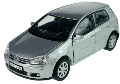 Welly VW Volkswagen Golf V Silber 5 Türer 2003-2008 ca 1/34-1/39 Metall Modell Auto Die Cast Neu im Kasten