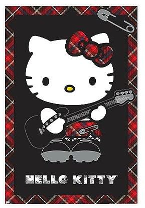 VOLBOZ Hello Poster & Kitty Retro Art Poster Leinwand Poster Wandkunst Dekor Druck Bild Gemälde für Wohnzimmer Schlafzimmer Dekoration ungerahmt 30 x 45 cm