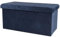 Urban Living Sitztruhe mit Aufbewahrungsfach Sitzbank mit Stauraum Polsterbank 38 x 38 x 76 cm (dunkelblau)