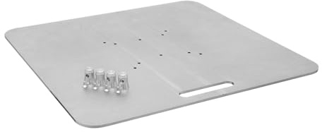 ALUTRUSS Bodenplatte BP-30/M10 80x80 sw | Bodenplatte für den mobilen Einsatz (Verbinder 6082 inklusive)