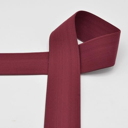 Die Stofftante Gummiband 40 mm breit | Bordeaux | Meterware