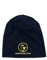SCHIETWETTER Accessoire Kinder Mütze, Leichte Beanie, Übergangsmütze, dünne Kopfbedeckung, Logo-Print, stretch, warm, einfarbig navy-gelb 52
