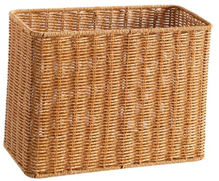 LOVIVER Woven Storage Basket, Journal Basket Storage Bins, Sturdy, Yoga Mat Holder for Newspaper, Clothing, Living Room