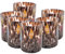 MurArt Bicchieri di Murano Set da 6 bicchieri da 300ml Collezione Tower in vetro soffiato a mano in lavorazione artigianale Made in Italy (Nero, Bicchiere 6pz)