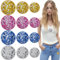 12Pcs Disco Ball Iron on Patches Music Party Bling Ball Embroidered Patch for Bags