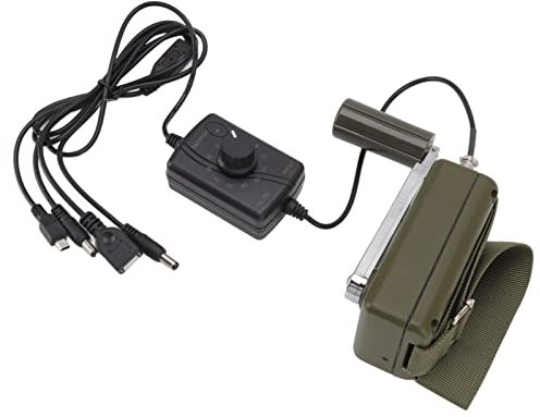 Generador de Manivela, Generadores Recargables, Cargador de Manivela Portátil con Generador de Manivela Manual de Aleación de 30 W a Prueba de Golpes, Cargador de Emergencia