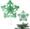 Puntale per albero di Natale, 14,5 cm, verde scuro, glitterato, infrangibile, per decorazioni per albero di Natale, albero di Natale, corona e ornamento per le vacanze