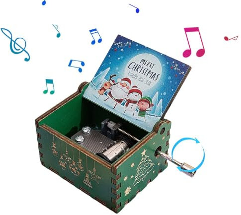 Hölzerne Spieluhr,Mini-Spieluhr,Anime Spieluhr,Wooden Music Box Anime,Handkurbel Spielzeug,Handkurbel-Spieluhren, , Musik-Geschenke Vintage Geschnitzte Spieluhren Handgekurbelte Weihnachtsspieluh