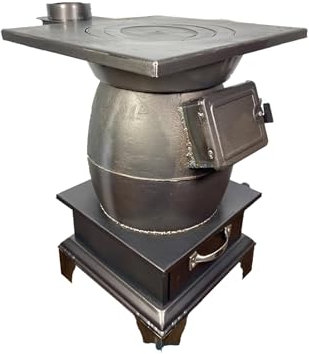 ERSINIAN Holzofen, Holzofen aus Gusseisen, Holzöfen für den Innenbereich zum Heizen zu Hause, zum Kochen, Camping, Zelten, Wandern, Angeln