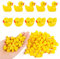 TDUNSYA 100 Stück Enten Harz, Gelb Mini Duck Figuren, Kleine Enten, Mini Resin Ducks, Figuren Miniatur Enten, Gelb Kleine Enten, Miniatur Harz Enten für Aquarium Miniaturgarten
