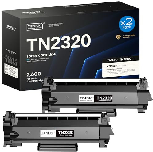 TN2320 Toner Kompatibel für Brother TN-2320 TN-2310 Toner für Brother MFC-L2700DW MFC-L2700DN HL-L2340DW HL-L2300D MFC-L2720DW DCP-L2540DN DCP-L2520DW MFC-L2740DW HL-L2360DN(2 Schwarz)