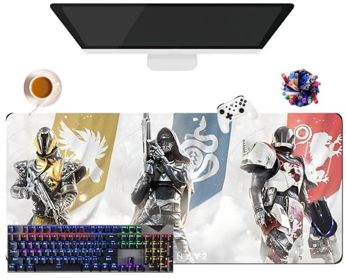 Game Destiny 2 Mouse Pad | Extra Large Waterproof Mouse Pad (35.4 × 15.7 × 0.12) | Non-slip Rubber Base for PC, Laptop, eSports | Keyboard and Mouse Protection (3)