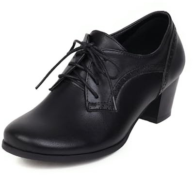 EQWIGKEIT Zapatos tradicionales para mujer elegantes con hebilla, de ancho para pies, zapatos de boda, tacón en bloque, vestido bávaro, zapatos de cuero, tacón retro, cómodos, zapatos de negocios con