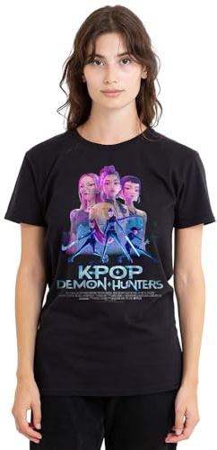 Kpop Demon Hunters Women's K-pop Demon Hunters-Huntrix Huntr/X Billboard Poster Ladies T Shirt