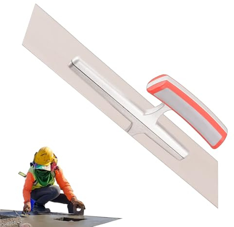 Trowel - Flachbeton Finishing -Kelle - Ergonomischer Griff Pool Körner, leichte Fliesenmauerwerkshandwerkzeuge für Betonzement Trockenbauwall Putze