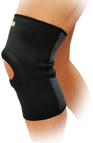 REMEDIA ONE Ginocchiera Rotulea in Neoprene con Foro Rotuleo, Taglia M | Ginocchiera per Menisco Lesionato, Tutore Ginocchio Menisco Ambidestro, Neoprene 3 mm, Compressione Moderata, Nera