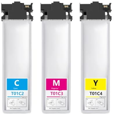 VortexLumen Tinte T01C1 T01C2 T01C3 T01C4 T01C Kompatibel mit Pro C529RDTW C579RDTWF Drucker Verwendung Für Europa Voll Mit Pigment(3 Bags-CMY)
