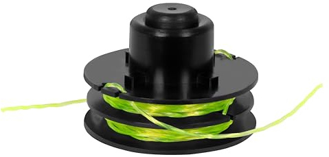 FERM Gedrehte Trimmerfadenspule 1,2 mm x 8 m – Neon-grüner Doppelfaden, Tap & Go, GTA1004 für Rasentrimmer GTM1006 / GTM1007 / GTM1009