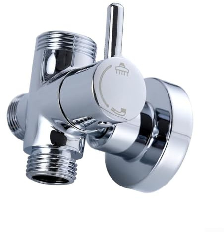 G1/2 e G3/4 3 vie doccia deviatore valvola a T in ottone cromato con staffa a parete per una facile installazione in bagno