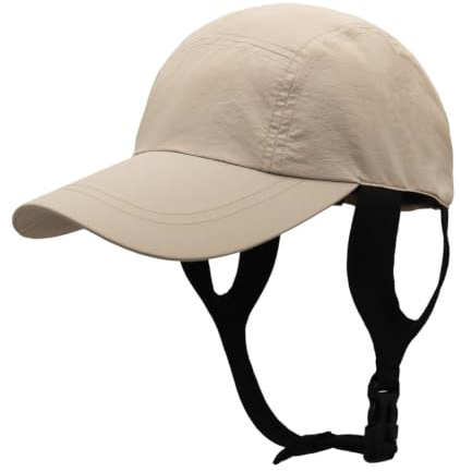 Kaeltsyn Sonnen-Baseballkappe mit Kinnriemen, gebogener Krempe, Schattenhut für Radfahren, Strand, Wandern, Reisen, 56–60 cm, gebogener Rand, Outdoor-Kopfbedeckung, Schnalle, Riemen, Reisehut, lässig