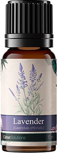 Calmer Solutions Lavender Essential Oil 10ml – Relaxing & Restorative – Pure Oil for Sleep, Calm & Skin – Steam Distilled & UK Made