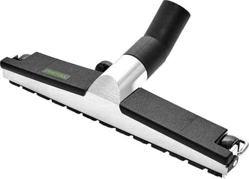 Festool Floor Nozzle D 36 BD 370-370 mm Wide, 36 mm Connection | Aluminum vacuum floor brush for construction sites, workshops - includes 2 casters and 2 brush inserts