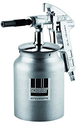 SCHNEIDER Sandstrahlpistole SSP-SAV mit 1L Saugbecher, 5 mm Düse, Luftverbrauch 280 l/min, Arbeitsdruck 7 Bar