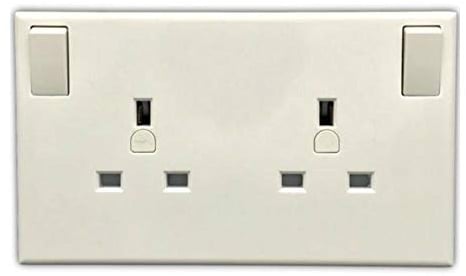 1 Gang To 2 Gang 13A Converter Socket Single To Twin / Double