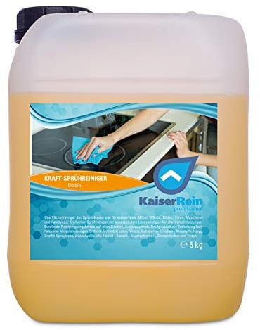 KaiserRein Kraft-Reiniger Allzweckreiniger Diablo Spray 5 L Kanister Oberflächen-Reiniger Fettlöser Rauchentferner optimaler Nikotinentferner auf Fliesen, Türen, usw.