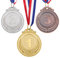 Jikekiroto Medaglie di Bronzo in Metallo Oro Argento Medaglie Premio Vincitore Compleanno Bambini di Calcio Medaglia d'oro per i Bambini per Sport, Gare, Gare di Ortografia, Feste (3 Pezzi)