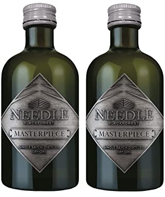 Needle 2er Set Dry Gin 2x 0,1L (45% Vol) Blackforest Masterpiece Miniatur - [Enthält Sulfite]